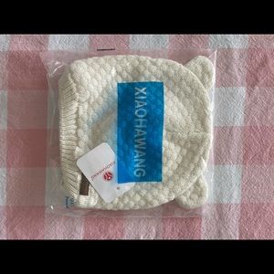 COPY - Cream Winter Hat with Bear Ears